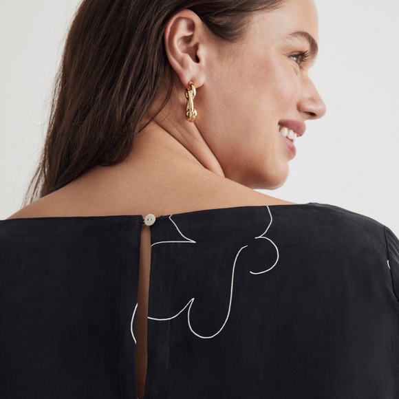 NWT! MADEWELL black soft shift dress, S. - Picture 9 of 13